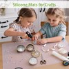 Small Translucent Silicone Mats: 7.9”x9.5” Clear Non-Slip Countertop Protector Liner