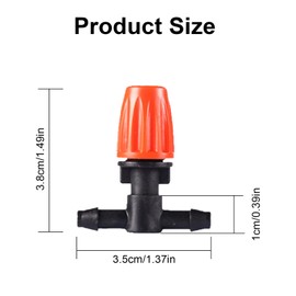 50 Stück Micro Drip Sprühdüse, Bewaesserung Sprinkler, Einstellbare Nebeldüsen, Tropfer Bewässerung für Blumenbeete GemüSegäRten Rasen (50 Stück/Set)