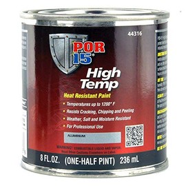 POR-15 High Temperature Paint, High Heat Resistant Paint, Weather and Moisture Resistant, 8 Fluid Ounces, Aluminum