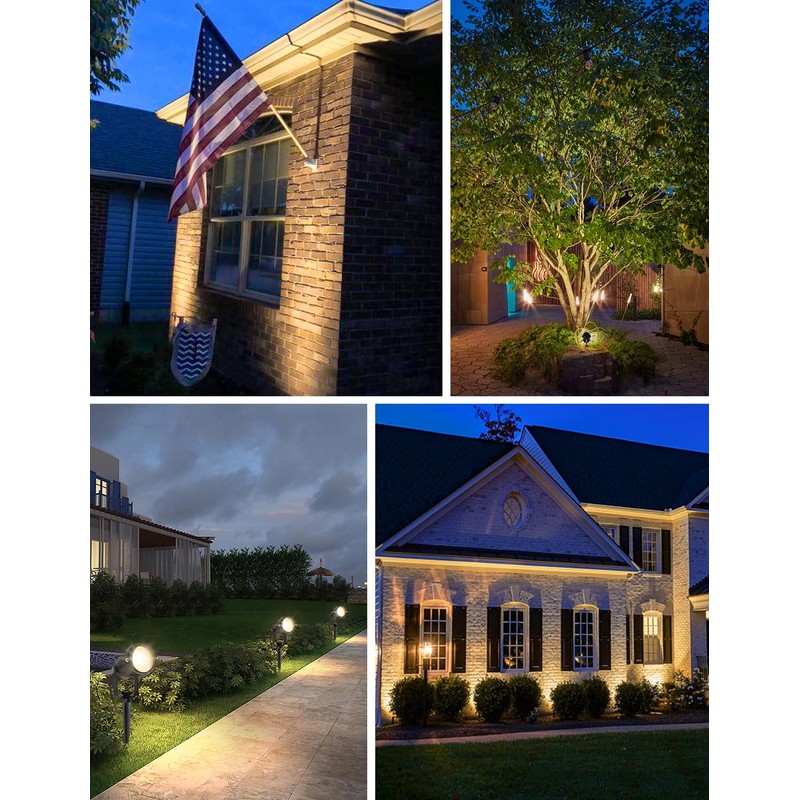 CREPOW Dusk to Dawn Outdoor LED Spotlight,Outdoor Landscape Lighting with