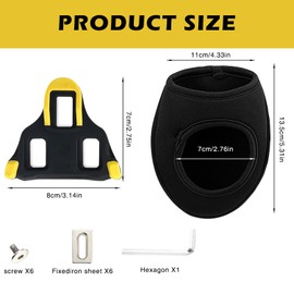 XdealCozyxc 4PCS Cleats for Cycling Shoes, Cleats Set for Shimano SPD-SL (SH11 SH12 SH10) SPD SH51 Indoor Cycling Black