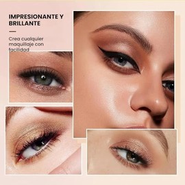 16 Colores Resaltador Sombra de Lápiz Impermeable Brillante Sombra de Ojos Delineador,Brillante a Prueba de Agua para Mujeres, Duradero y Resaltador (