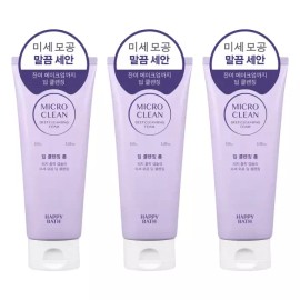 Happybath 해피바스 마이크로 클린 딥 클렌징폼 150g x3개 Happybath Micro Clean Deep Cleansing Foam 150g x3