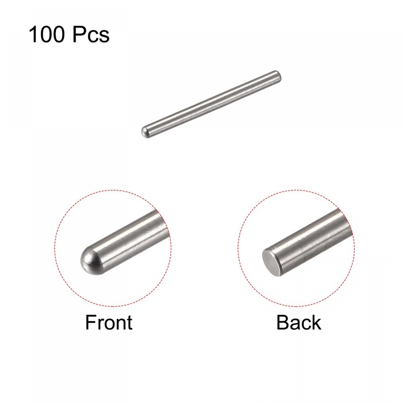 sourcing map 1x10mm Dowel Pins, 100pcs 304 Stainless Steel Round