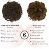 RUWISS Claw Clip Messy Bun Hair Piece Real Human Hair