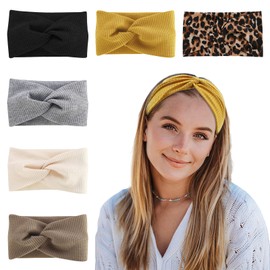 Arvoni 6 Stück Haarband Damen Rutschfest, Stirnbänder für Damen Elastische, Haarreifen Haarbänder Breites Kopfband, Haarbänder Weiches Mehrfarbig Kopfbedeckung für Lauf Yoga Fitness