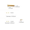 Rimless Glasses Diamond Head Gold Long Screws Washer Nut Cap