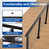 Muzata 6'6" Black Cable Railing Handrail Rectangular Stainless Steel Handrail