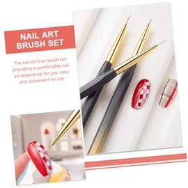 MERRYHAPY Nail Art Tools for Manicure 3 in 1 Set Brush Nail Art Pens Soft Nylon Bristles for Beginners