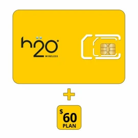 H20 H2O $60 Unlimited plan + Sim Card + First month