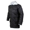 Tom Dark Knight Rises Bane Fur Shearling Black Trench Leather