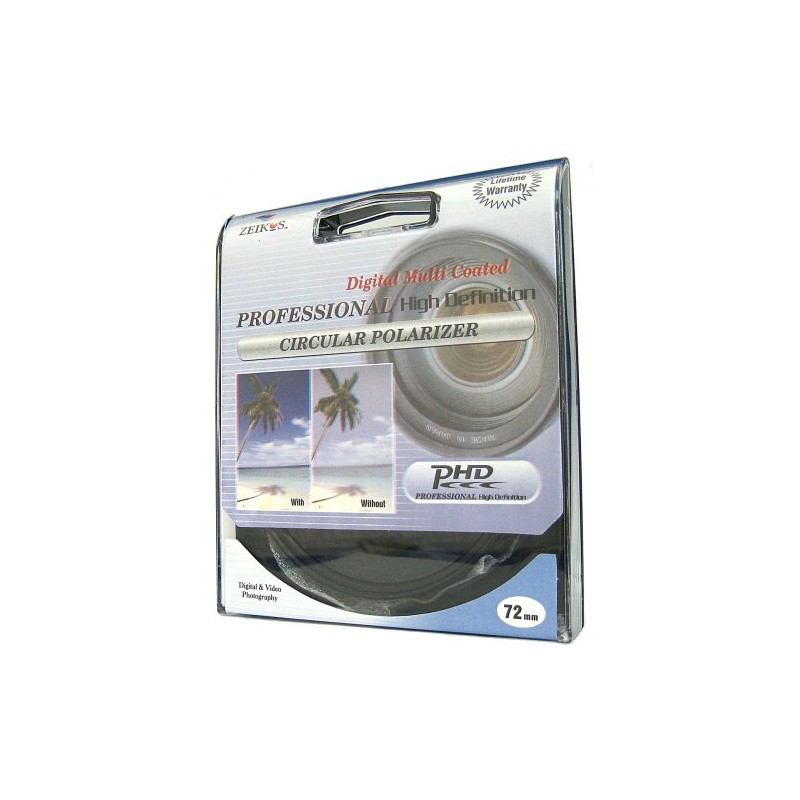 Zeikos ZE-CPL72 72mm Multi-Coated Circular Polarizer Filter