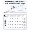 2FT Portable Wheelchair Ramp, Aluminum Folding Handicap Ramp with Handle,