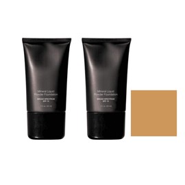 Beauty Deals Mineral Liquid Powder Foundation Broad Spectrum SPF 15 Pack of 2 (Nude Beige)