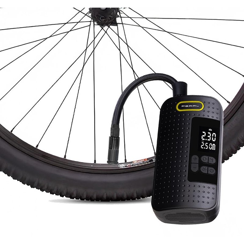 AGT Mini-Akku-Kompressor-Luftpumpe mit LED-Display, 2.000 mAh, 150 psi