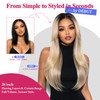 Lace Front Wig, Curtain Bangs & Flipped Out Layers Glueless