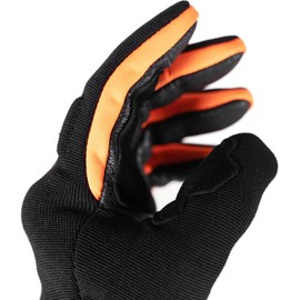 GMS Rio Motorcycle Gloves (Black/Orange, 3XL)