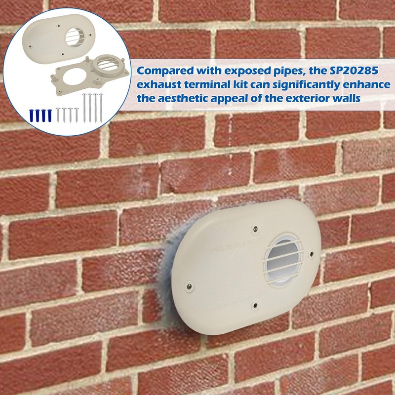 3-Inch Vent Termination Kit, Compatible with Rheem Condensing Indoor Gas