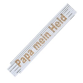 Folding Ruler Metre Stick - Laser Engraved with Saying- Father's Day Grandpa Birthday - Text is Selectable - Papa mein Held - Dad My Hero