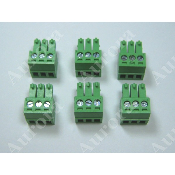 Aurora (6) 3 Pin - 3.81mm / Pluggable Screw Connector