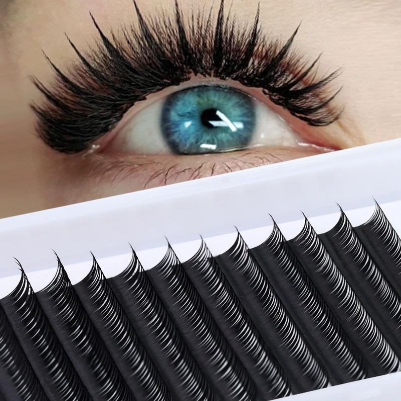 EMEDA Wet Look Eyelash Extensions, 0.07 mm, C Wave, 9