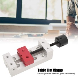 Mini Bench Clamp Flat Table Vice, Small Flat Clamp Tabletop Vise, 50mm Aluminum Adjustable Drill Press Vice Fixing Tool DIY Sculpture Craft Carving Fixing Tool