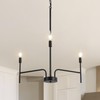 Black Chandelier 3 Light Modern Farmhouse Chandeliers for Dining Room