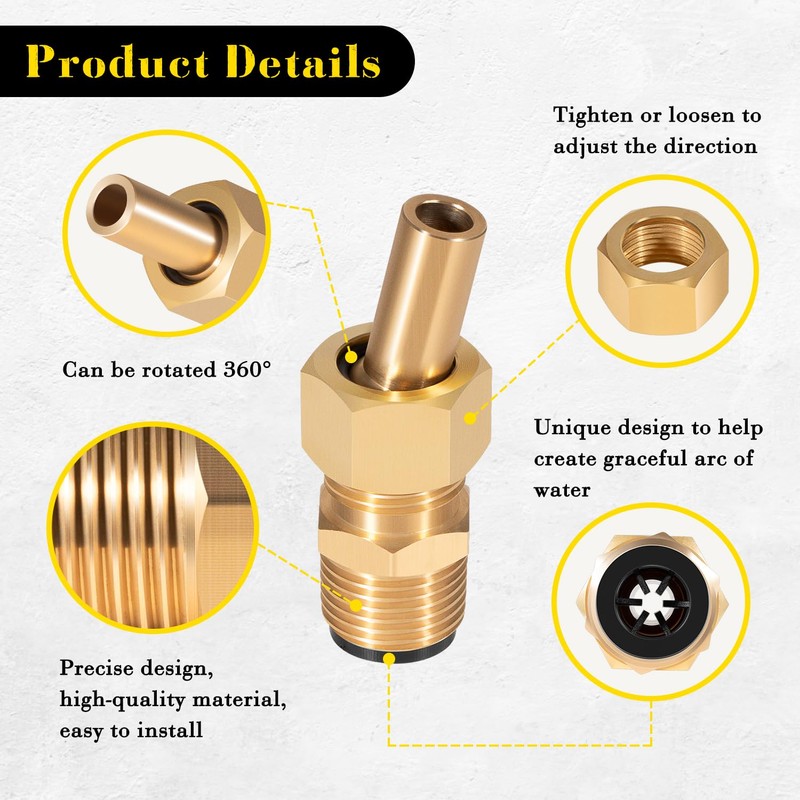 usvehj Swimming Pool Spa Brass Deck Jet Nozzle 590041 R0560400
