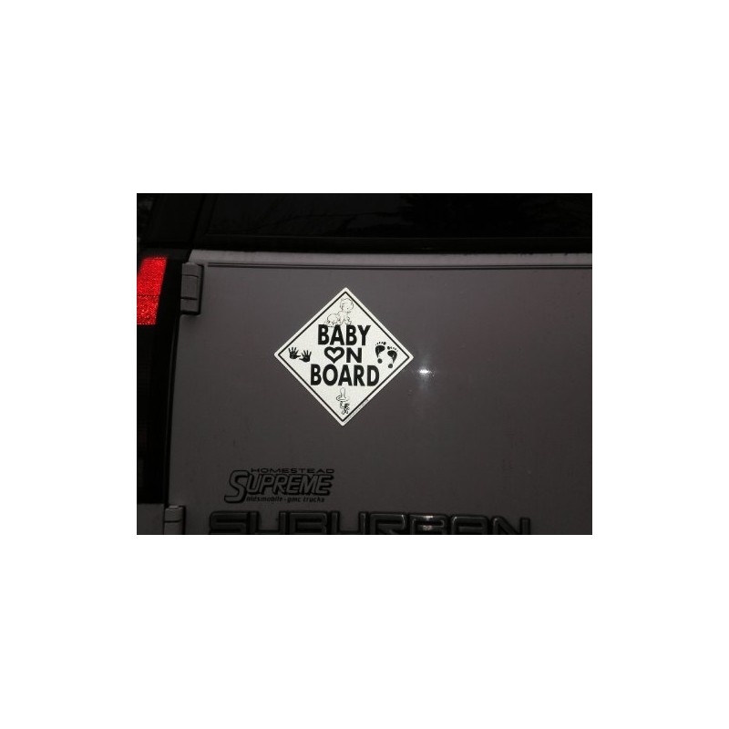 Baby on Board Magnet Vehicle Magnetic Sign Reflective Blue with