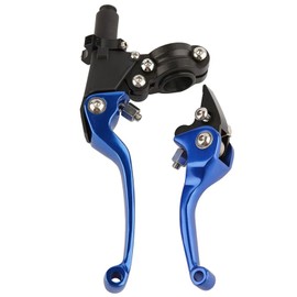 BAISUYA Motorbike Brake Clutch Lever Aluminum Alloy 7/8'' 22mm Folding Lever for CRF50 KLX SSR TTR 110 125 150 200 250cc Dirt Bike Pit Bike ATV Mini Bike (Blue)