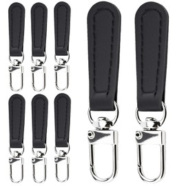 8 PCS Zipper Pull Replacement Leather Handle for Backpacks, Suitcases, Luggage, Purses – Detachable Zipper Repair Tabs, Easy Installation, Durable Zinc Alloy & Leather