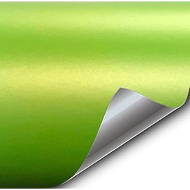 VViViD+ Matte Metallic Lime Green Premium Vinyl Wrap Film (6ft x 5ft)