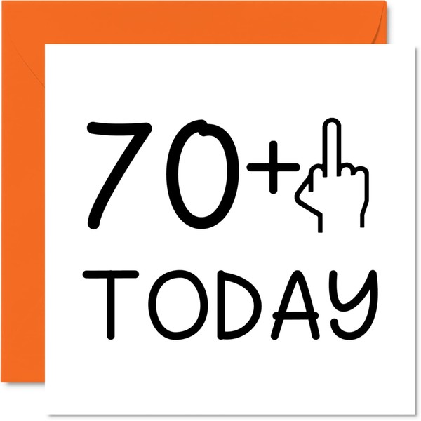 71st Birthday Card Funny for Women - Novelty Middle Finger - Rude Birthday Cards for Men, 5.7 x 5.7 Inch Birthday Greeting Cards, Joke Cards for Mom Dad Papa Pops Grandpa Grandma Nan Aunt Uncle
