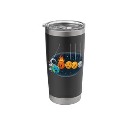 Funny Space Planets Newton Cradle Astronomy Elements Shirt Stainless Steel Insulated Tumbler