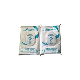 Assurance Premium Pre-moistened Disposable Washcloths, Extra Large, 48ct, Multipack of 2 (96 Wipes Total)