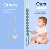 MINMUNJIU Silicone Pacifier Clips for Boys, 6 Pack One Piece