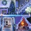 100FT Christmas Lights, Blue and White 300 LED Christmas String