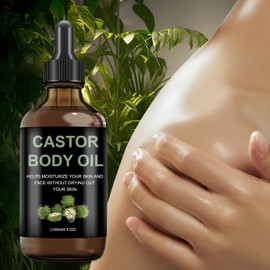 Organic Castor Oil,120ml, Pure Cold Pressed for Eyebrows, Eyelashes, Hair Growth, Nails, Skin, 1 Eyebrow Set