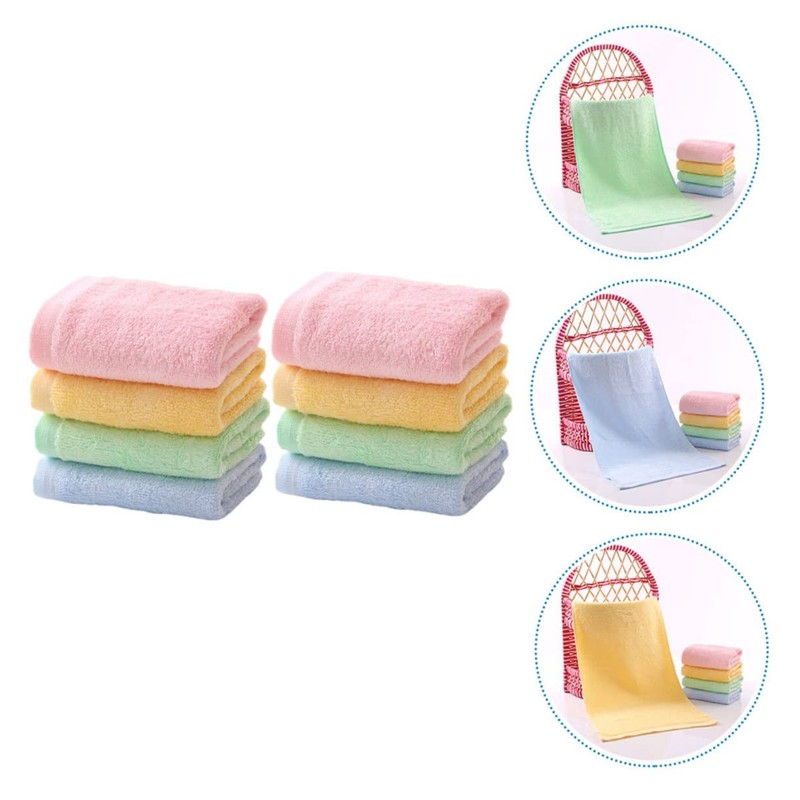 Beavorty Kids Face Towels 8 Pack Bath Towel Washcloths Gentle
