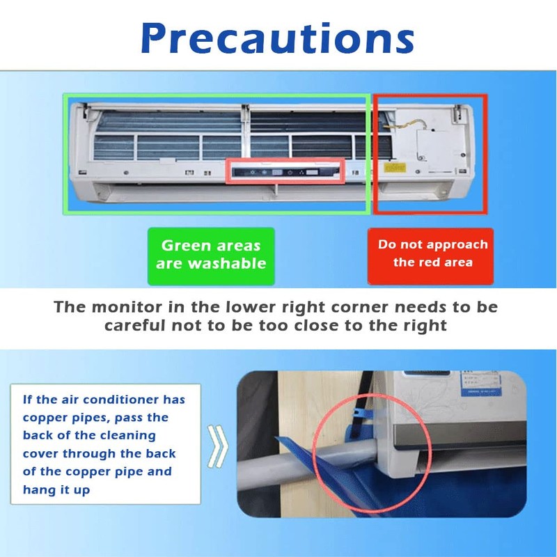 Air Conditioner Cleaning Cover Kit, Waterproof Wall Mounted Split Air