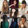 Ombre Dreadlocks Extensions Single Ended 15 Strands/Pack Black to White