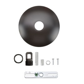 Aspen Creative 21511-11, Contemporary Chandelier & Light Fixture Canopy Kit w/Collar Loop, Oil Rubbed Bronze, 5" Diameter, 1" Center Hole