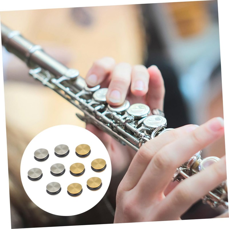 Levemolo 10pcs Flute Open Hole Key Plugs for Musicians Portable