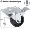 Metafranc Swivel Castor Diameter 75 mm – Lock – 91