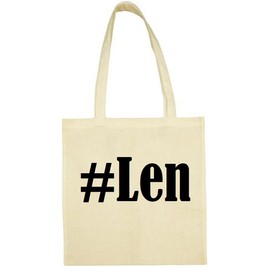 Reifen-Markt Social Network #Len Hashtag Shopping Bag School Bag Gym Bag 38 x 42 cm in Black White Pink Blue Grey Yellow Red Green Beige, beige