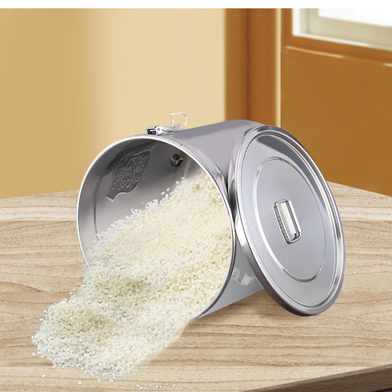 304 Stainless Steel Airtight Canister for Kitchen, Rice Cereal Grain
