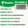 Oasis PDO (Polydioxanone) Surgical Suture, 2-0, (CT-2) 1/2 26mm Round