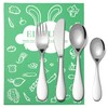 Kids Silverware Set, EIUBUIE18/10 Stainless Steel Metal Toddler Utensils, Safe
