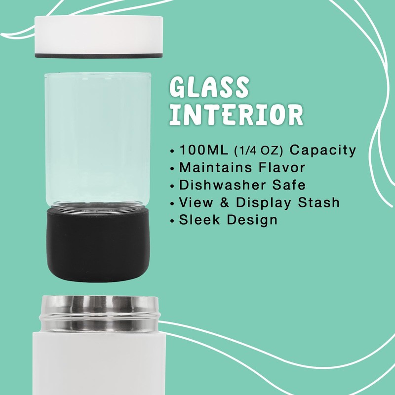 nugbuddy Mini Airtight Storage Container - Vacuum Sealed Insulated w