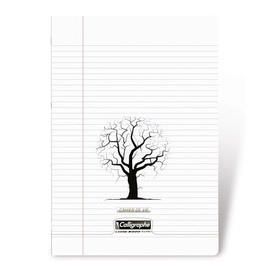 Clairefontaine Calligraphe 18183C Exercise Book DIN A4+ 24 x 32 cm 48 Sheets Lined with Margin and Blank 90 g Transparent Pack of 1